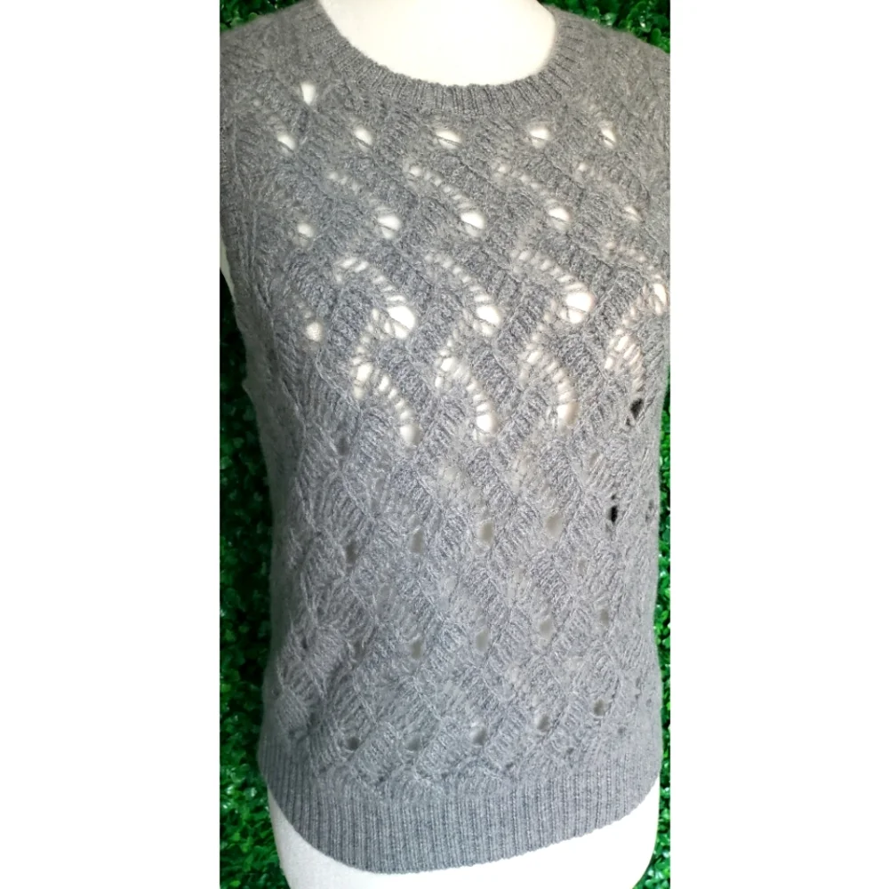 21. J.Crew Cashmere pointelle sweater shell - Picture 7 of 11